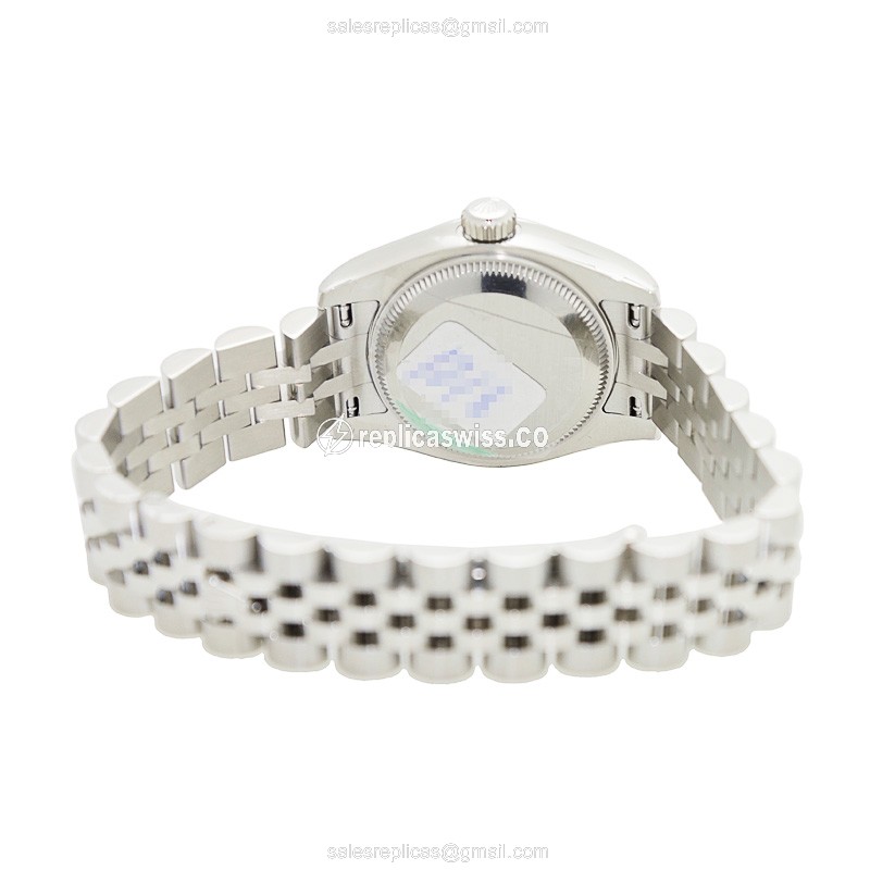 Rolex Lady Datejust Replica - Automatic - Pink Dial - White Gold & Steel Case - 28mm - View 4
