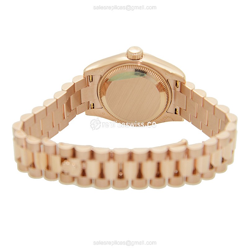 Rolex Lady Datejust Replica - 18kt Gold - Pink Dial, Automatic - View 4