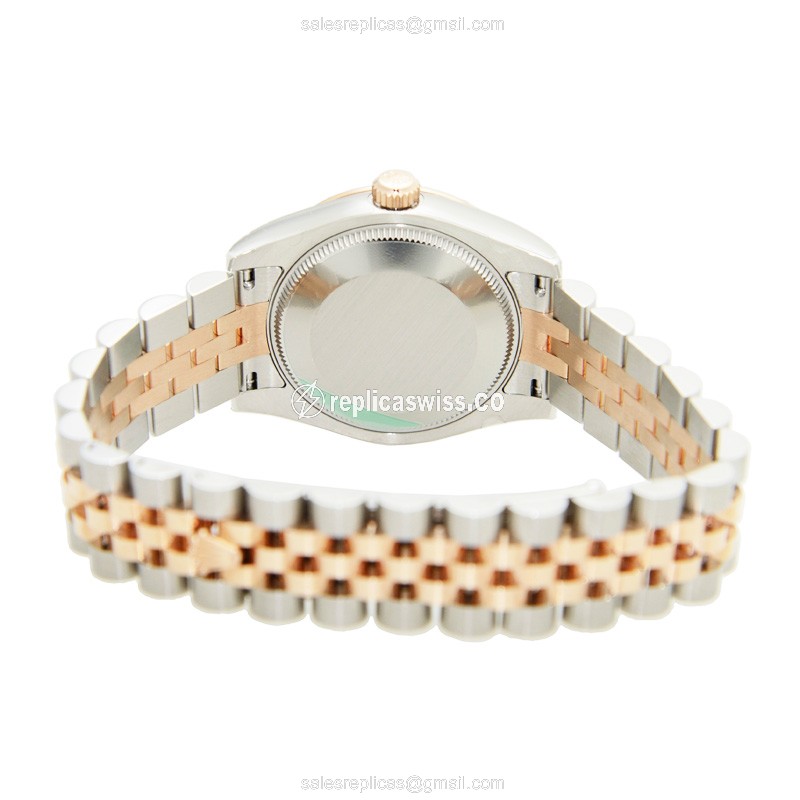Rolex Datejust Replica - Automatic - 18kt Rose Gold & Steel - Brown Dial - View 4