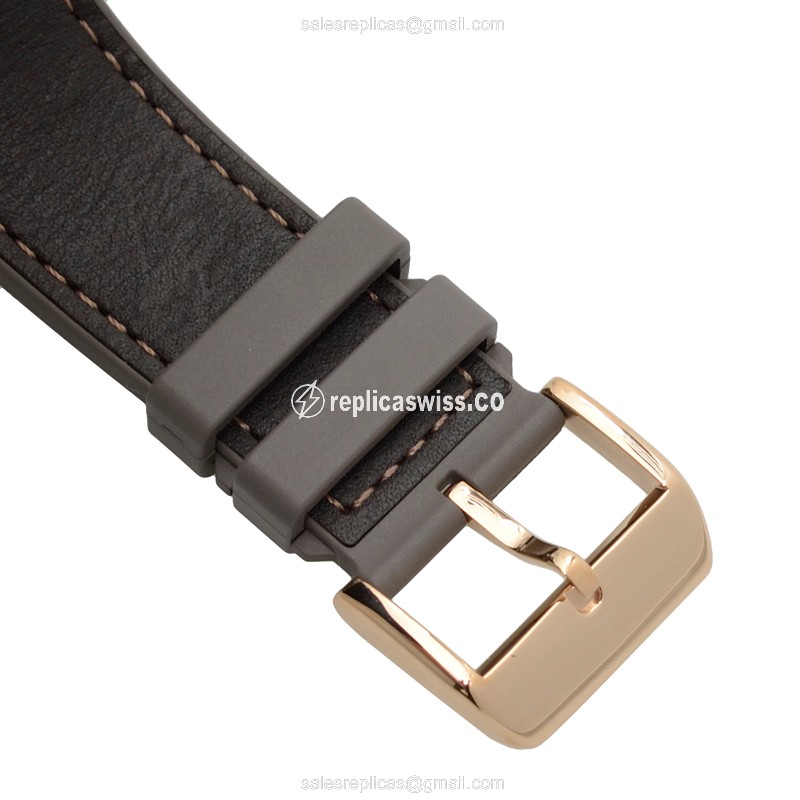 Franck Muller Vanguard Replica - Gold - Gray - Alligator - View 4