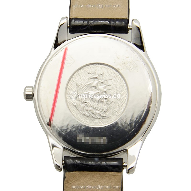 Longines Flagship Replica - Quartz - Black Dial, Alligator Buckle - View 3