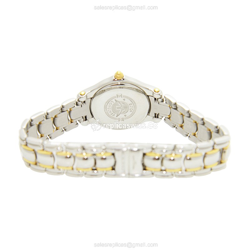 Longines CONQUEST Replica - Quartz - 18kt Gold & Steel - White Dial, Silver Clasp - View 4