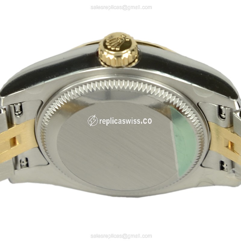 Rolex Lady Datejust Replica - Automatic | Black Dial | Silver Clasp - View 4