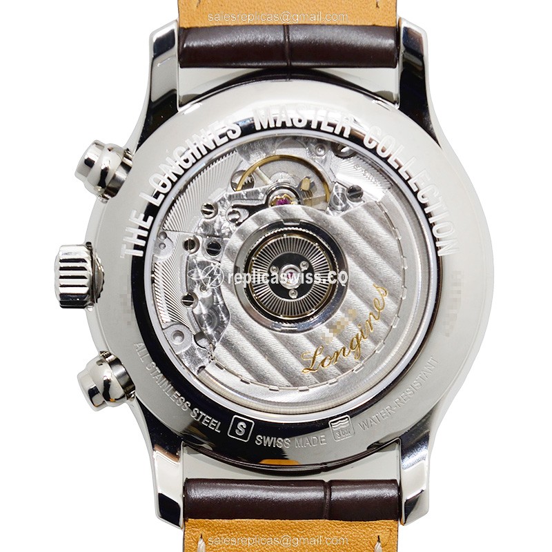 Rolex L2.669.4.78.3 Replica - Automatic - Steel - White Dial on Brown Alligator Strap - View 3