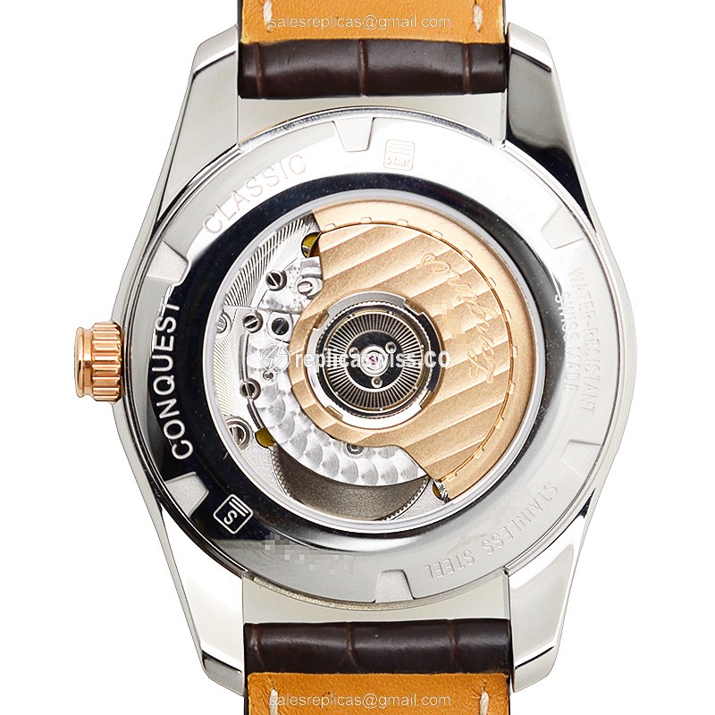 Longines CONQUEST CLASSIC Replica | Automatic | Gold & Steel Case | Silver Dial - View 3