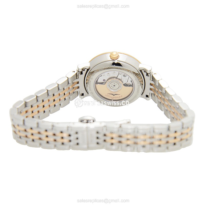 Longines L4.310.5.87.7 Replica - Automatic - Rose Gold & Steel - White Dial - View 4