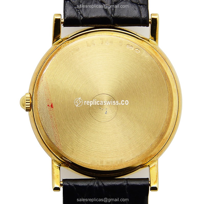 Longines Presence Replica - Auto - 18kt Gold - Gold Dial - Black Alligator - View 3
