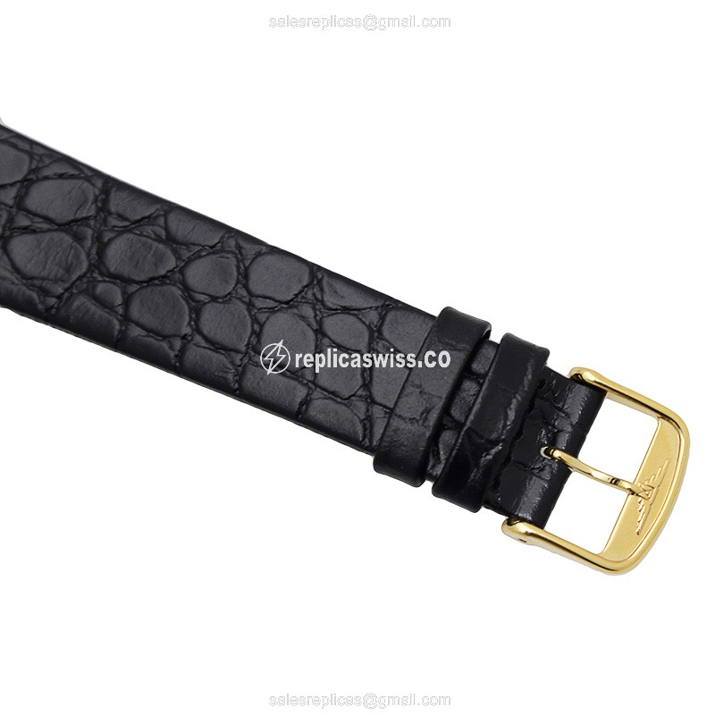 Longines Presence Replica - Auto - 18kt Gold - Gold Dial - Black Alligator - View 4