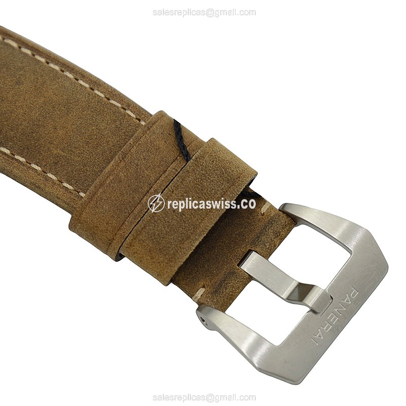 Panerai PAM00533 Replica - Automatic - Stainless Steel - Black Dial - Brown Cowhide - Buckle - View 4