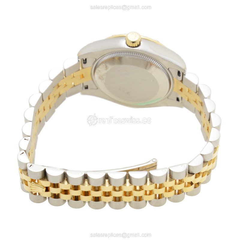 Rolex 178343SVVIDIA - Replica Oyster - Auto - 18kt Gold/Steel - Silver Dial - Gold Clasp - View 4