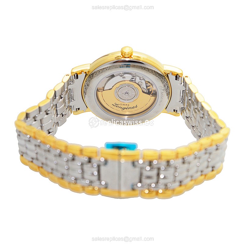 Longines Presence Replica - Automatic - PVD Gold - Gold Dial on Gold Strap - View 4