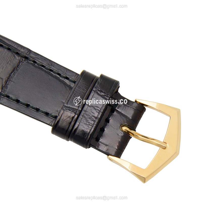 Patek Philippe Calatrava 5119J-001 - Manual - 18kt Yellow Gold - White Dial - Leather Black Buckle - View 3
