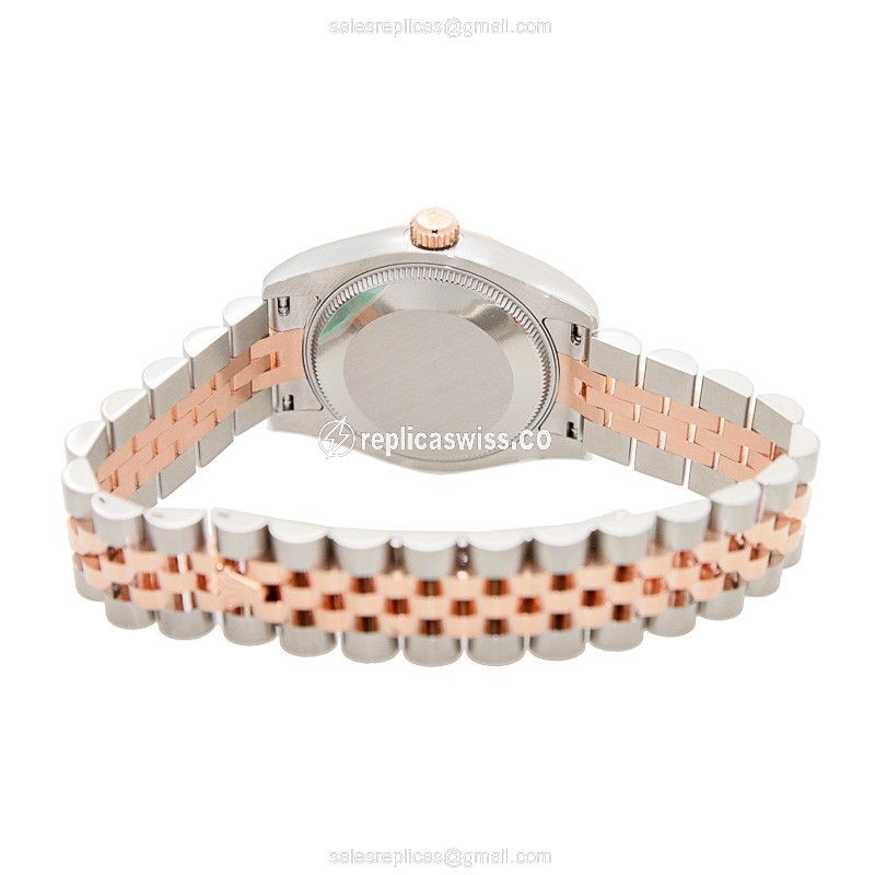 Rolex Datejust Replica - Automatic - 18kt Rose Gold & Steel Case - Silver Dial - View 4
