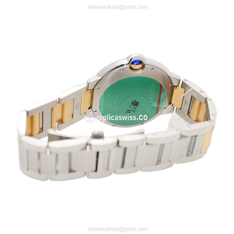 Cartier Ballon Bleu Replica - Automatic - Stainless Steel - Silver Dial - 18kt Silver Strap - View 4