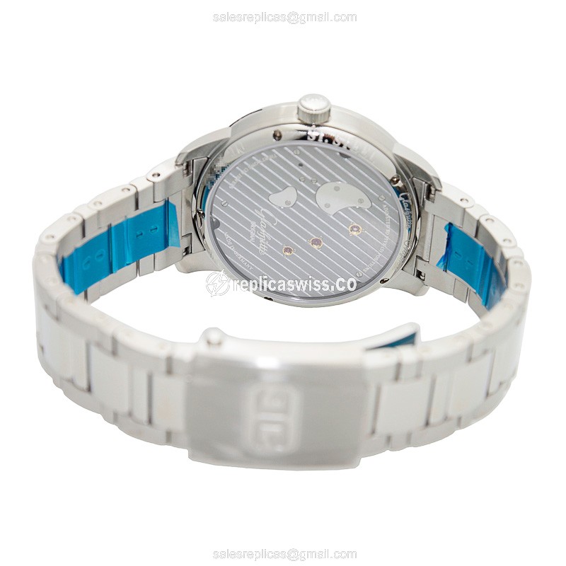 Glashutte PANO Manual Wind - Steel Case - Gray Dial - Silver Steel Strap - View 4