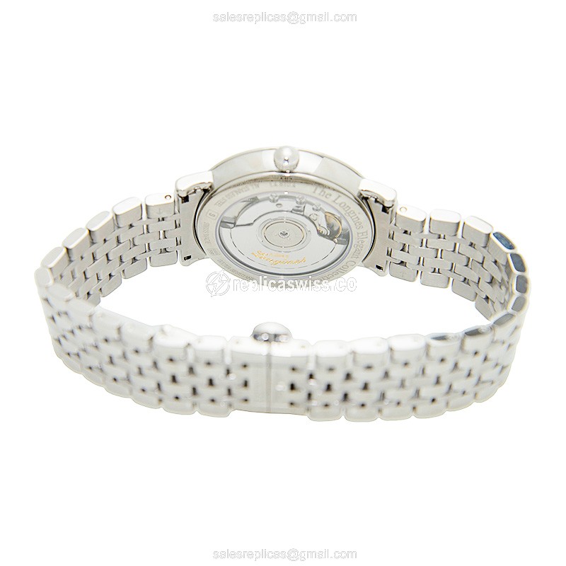 Longines L4.810.4.11.6 Replica - Automatic - Stainless Steel Case - White Dial - Silver Band - View 4