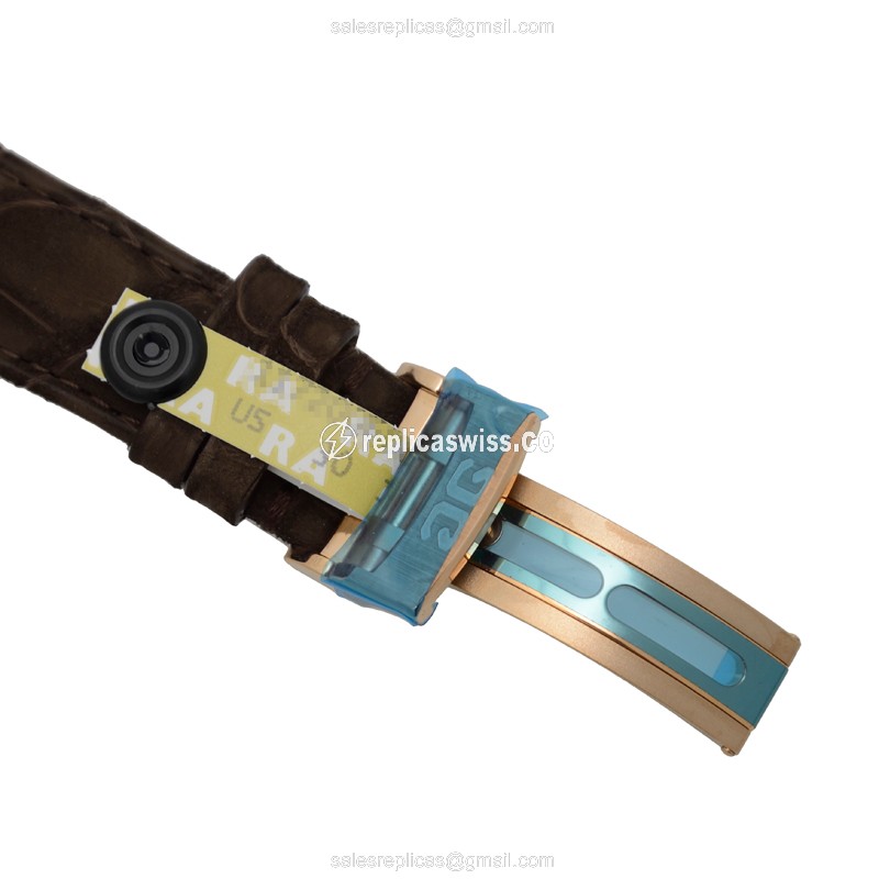 Glashutte 1-91-02-01-05-30 PANO Automatic 18kt Rose Gold - Silver Dial - Brown Alligator Strap - View 4