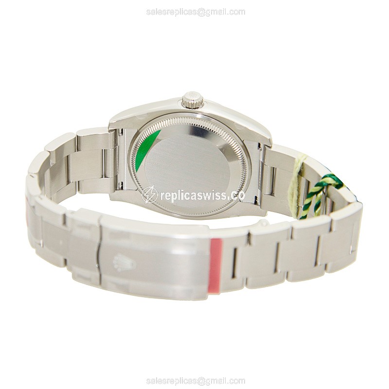 Rolex OYSTER PERPETUAL Automatic - Gold - Steel Case, Silver Clasp - View 4