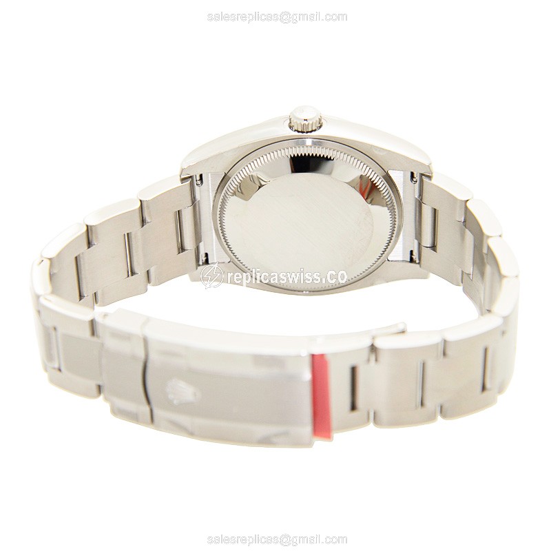 Rolex Oyster Perpetual Replica - Automatic - Green Dial on Silver Steel Strap - View 4