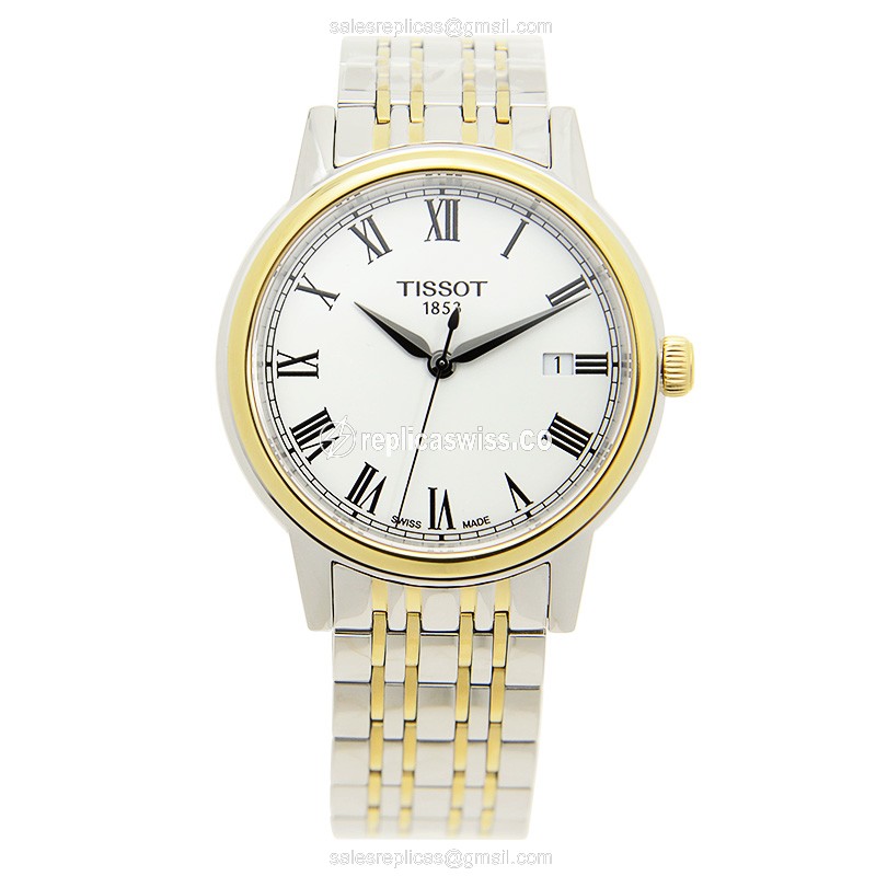Replica Tissot T085.410.22.013.00 - Quartz - Stainless Steel Case - White Dial - Silver Band - View 2