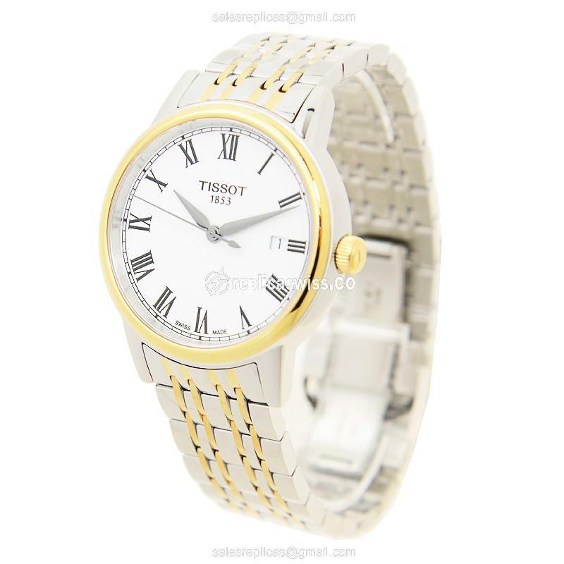 Replica Tissot T085.410.22.013.00 - Quartz - Stainless Steel Case - White Dial - Silver Band - View 3