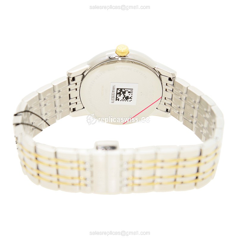 Replica Tissot T085.410.22.013.00 - Quartz - Stainless Steel Case - White Dial - Silver Band - View 4