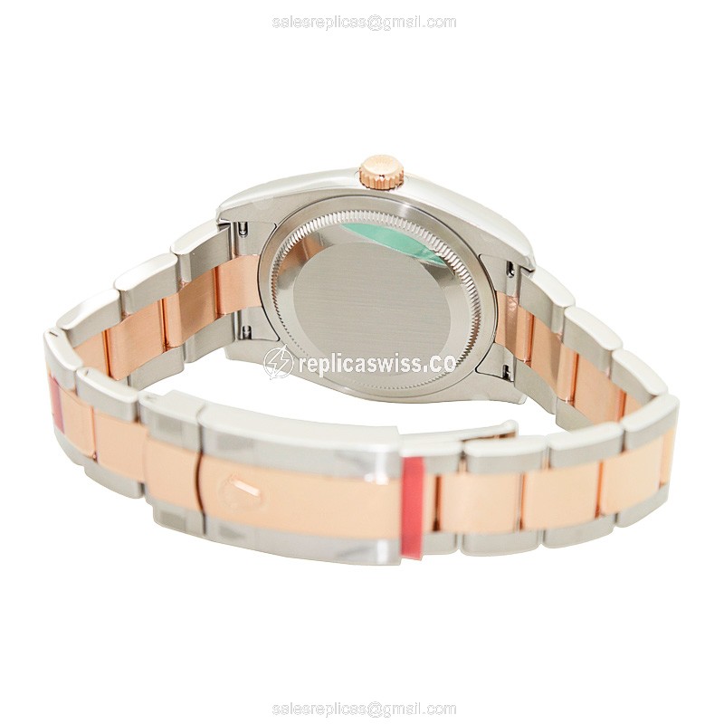 Rolex Datejust Replica - Automatic - 18kt Rose Gold & Steel Case - Pink Dial - View 4
