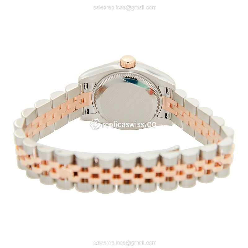 Rolex Datejust Replica - Automatic - 18kt Rose Gold & Steel Case - Silver Dial - View 4