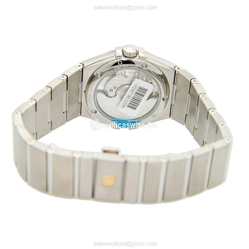 Omega Constellation Replica - Automatic - Stainless Steel - Silver Dial - Sapphire Crystal - Silver Strap - View 4
