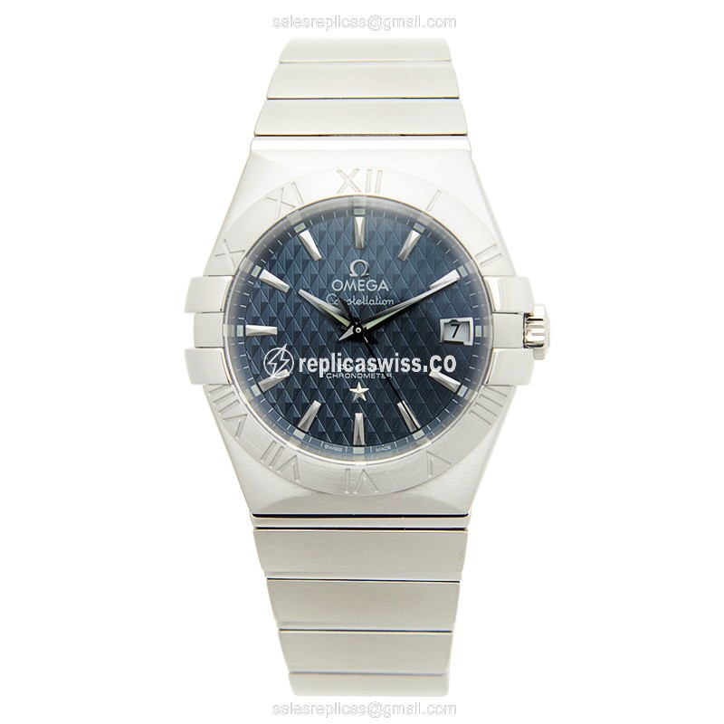 Omega Constellation Replica - Automatic | Steel Case | Blue Dial | Silver Clasp - View 2