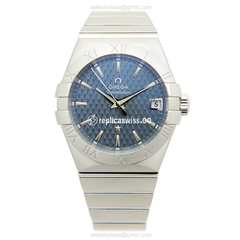 Omega Constellation Replica - Automatic - Blue Dial - Steel Case - Silver Steel Strap - View 2