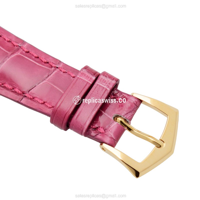 Patek Philippe 4947R-001 Complications - Auto - 18kt Rose Gold - Diamond - Silver Dial - Alligator Purple - View 4