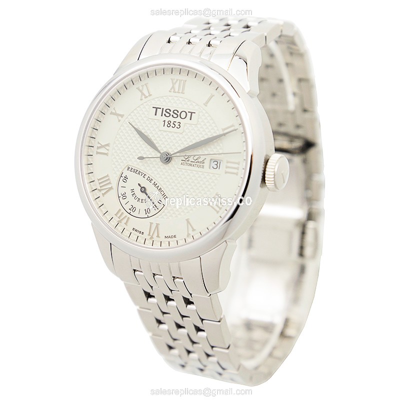 Tissot Le Locle Replica - Automatic - Steel - White Dial - View 3