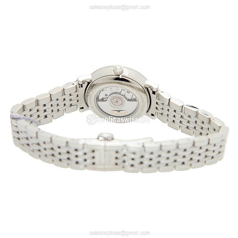 Longines L4.310.4.72.6 Replica - Automatic | Stainless Steel Case | Gray Dial | Silver Clasp & Steel Strap - View 4