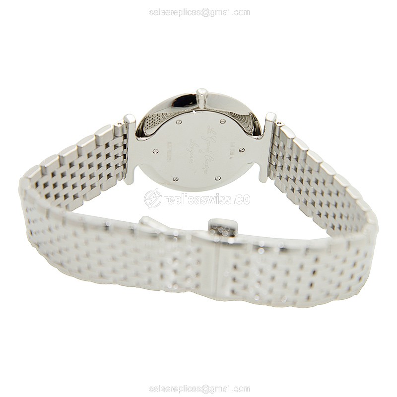 Longines L4.709.4.87.6 Replica - Quartz - White Dial - Steel Case - Silver Strap - View 4