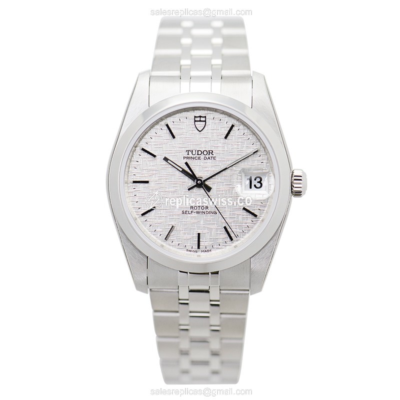 Tudor PRINCE DATE-DAY Automatic - Steel Case - Silver Dial - Clasp - Sapphire Crystal - View 2
