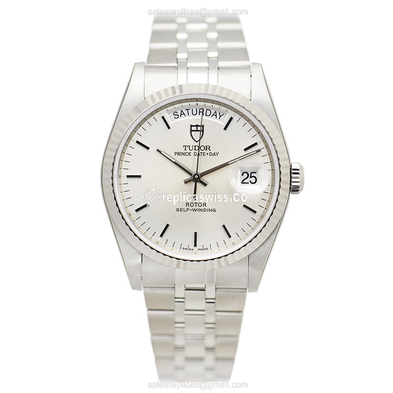 Tudor Prince Date-Day Replica - Automatic - Silver Dial - Steel Case & Strap - View 2