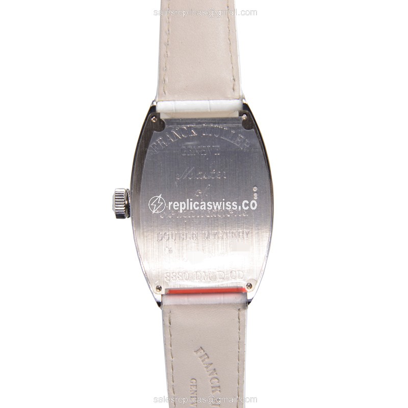 Franck Muller 8880 DM D CD Master Comp - Auto - 18kt White Gold - Diamond - Silver Dial - Alligator White Buckle - View 3