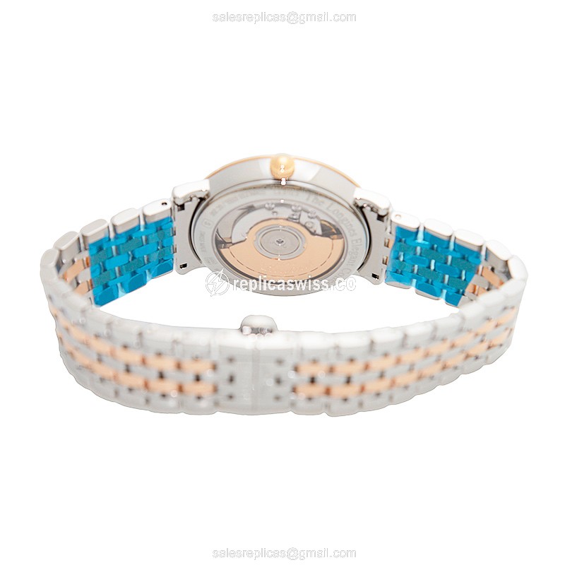 Longines Elegant Replica - Automatic - 18kt Rose Gold & Steel - White Dial - View 4