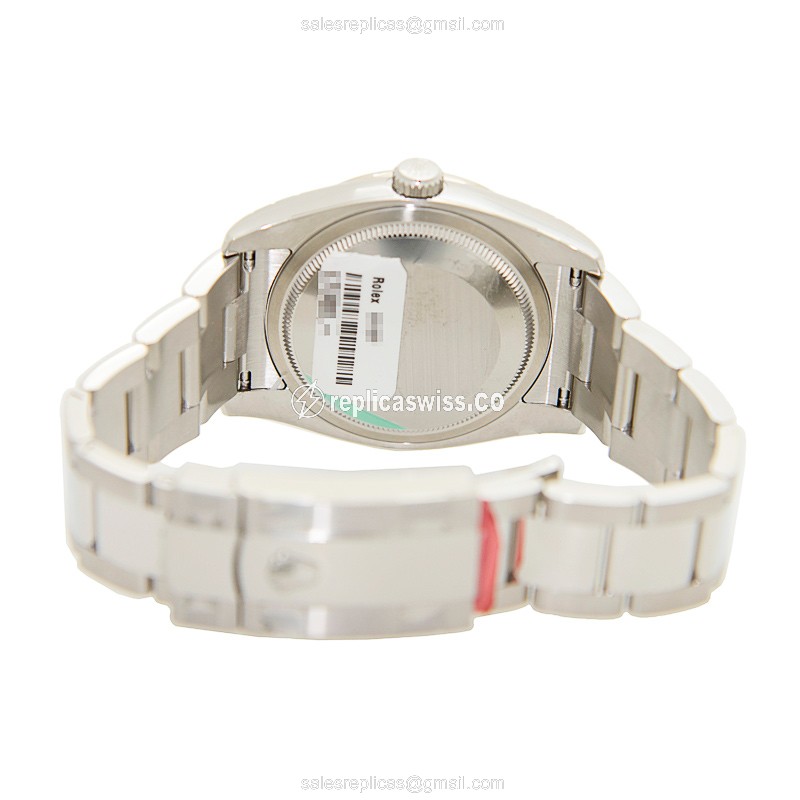 Rolex DATEJUST Replica - Automatic - 18kt White Gold Case - Pink Dial - Steel Clasp - View 4