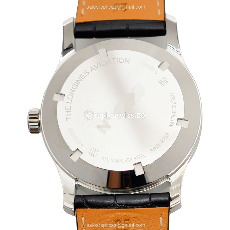 Rolex Heritage Replica - Quartz - Stainless Steel Case - Black Dial, Leather Strap - View 3