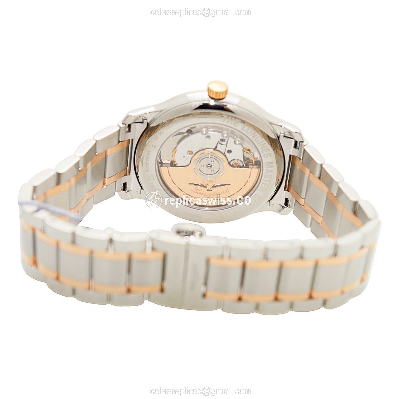 Longines L2.628.5.67.7 Replica - Automatic - Brown Dial - Gold-Plated Case & Strap - View 4