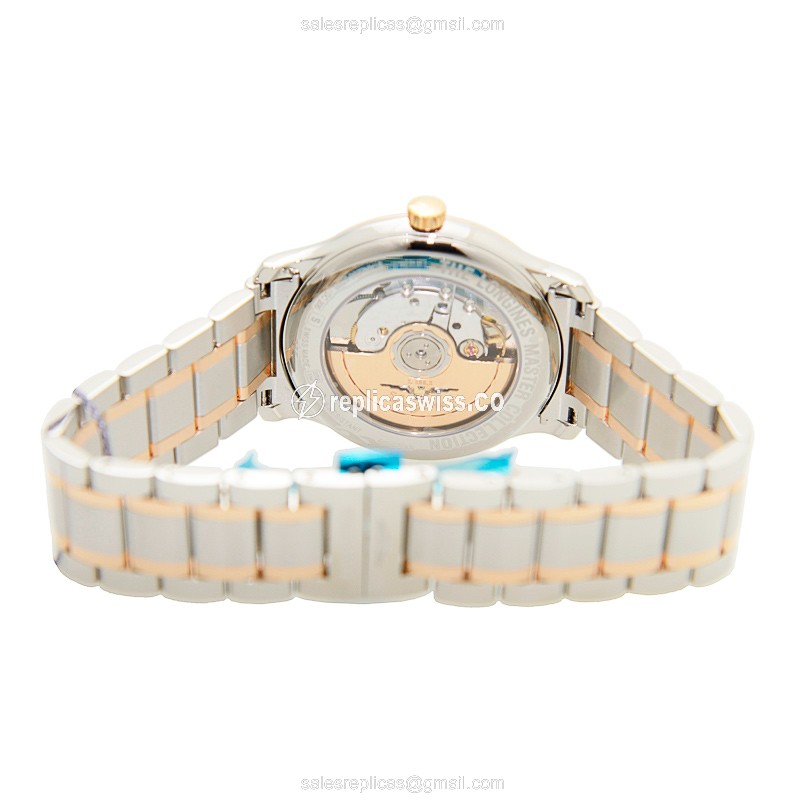 Longines L2.628.5.99.7 Replica - Automatic 18kt Rose/Steel - Pink Dial - Silver Clasp - View 4