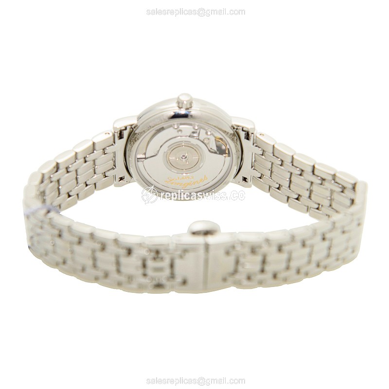 Longines Presence Replica - Automatic - Steel Case - White Dial - Silver Steel Band - View 4