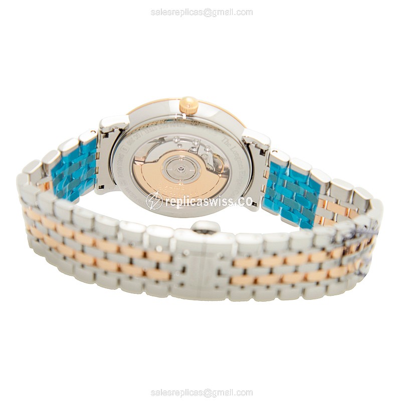 Longines L4.910.5.11.7 Replica - Automatic - 18kt Rose Gold & Steel Case - White Dial - View 4