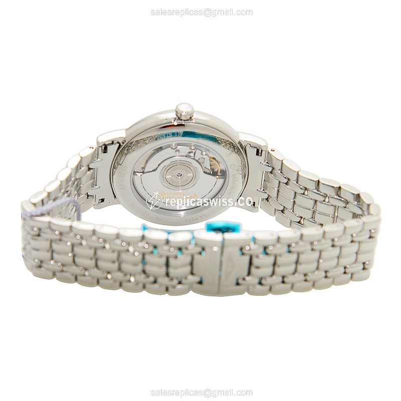 Longines Presence Replica - Automatic - Steel Case - White Dial on Silver Strap - View 4