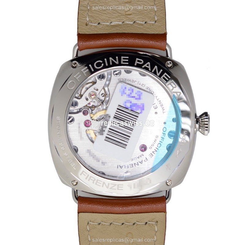 Panerai PAM00609 RADIOMIR - Manual - Stainless Steel - Black - Brown Cowhide - Buckle - Sapphire Crystal - View 3