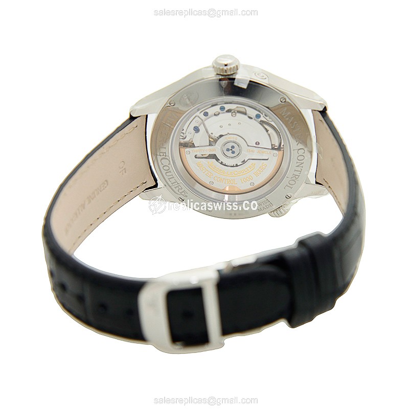 Jaeger-Lecoultre Q1428421 Replica - Ultra Thin - Automatic - Silver Dial - Steel Case - Black Alligator Strap - View 4
