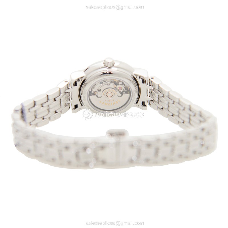 Longines Presence Replica - Automatic - Steel Case - White Dial, Silver Clasp - View 4