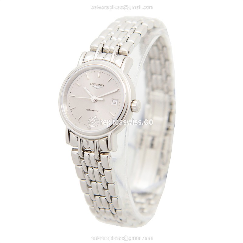 Longines Presence Replica - Automatic | Steel Case | Silver Dial | Silver Strap - View 3
